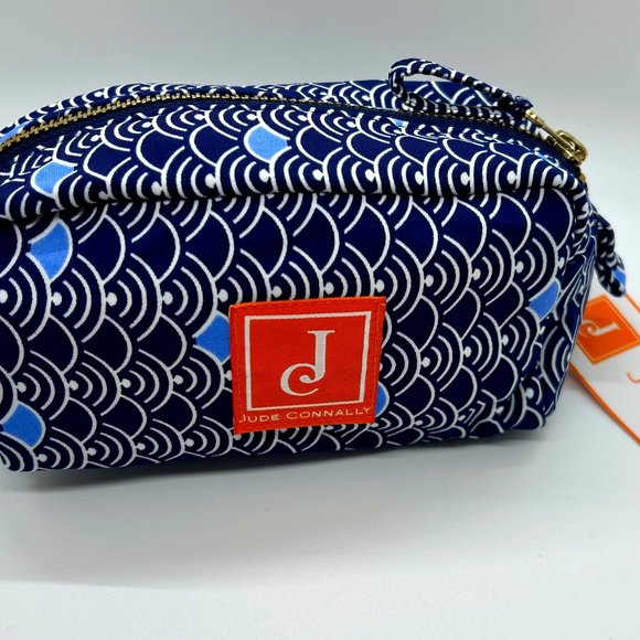 Jude Connally "Delaney" Moon Drop Navy & White Pouch - Picture 1 of 4